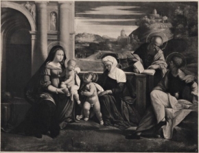 Holy Family with the Infant saint John the Baptist and saints Elizabeth and Zacharias